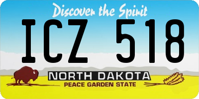 ND license plate ICZ518