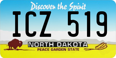 ND license plate ICZ519