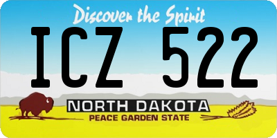 ND license plate ICZ522
