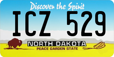 ND license plate ICZ529