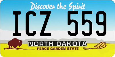 ND license plate ICZ559