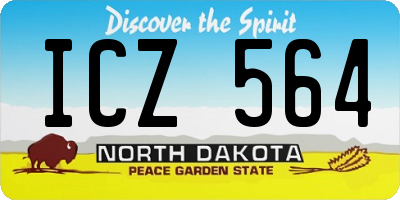 ND license plate ICZ564