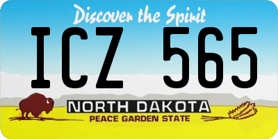 ND license plate ICZ565