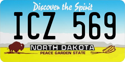 ND license plate ICZ569