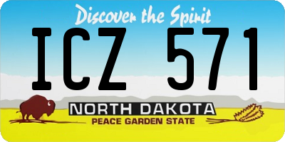 ND license plate ICZ571