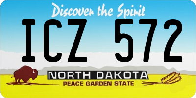 ND license plate ICZ572
