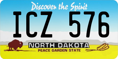 ND license plate ICZ576