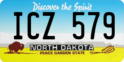 ND license plate ICZ579