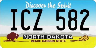 ND license plate ICZ582