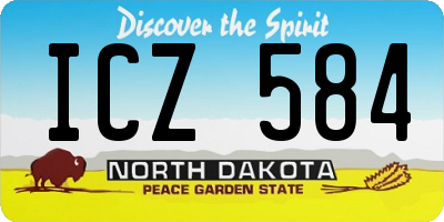 ND license plate ICZ584