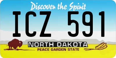 ND license plate ICZ591