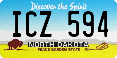 ND license plate ICZ594
