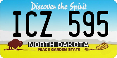 ND license plate ICZ595
