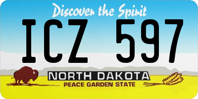 ND license plate ICZ597