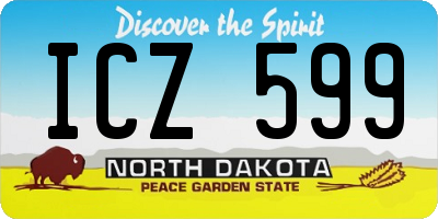 ND license plate ICZ599