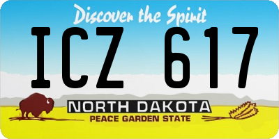 ND license plate ICZ617