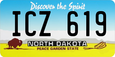 ND license plate ICZ619