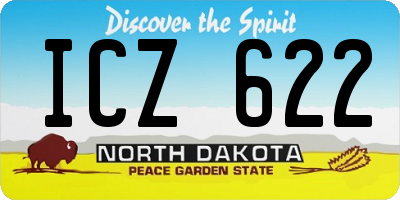 ND license plate ICZ622