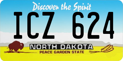 ND license plate ICZ624