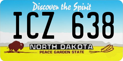 ND license plate ICZ638
