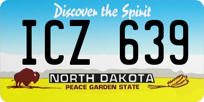 ND license plate ICZ639