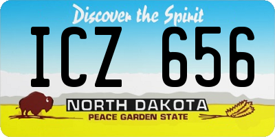 ND license plate ICZ656