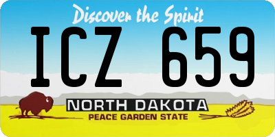 ND license plate ICZ659