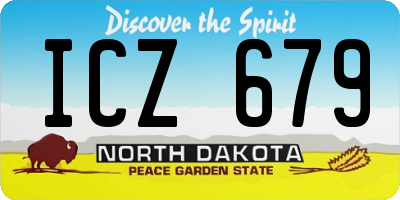 ND license plate ICZ679