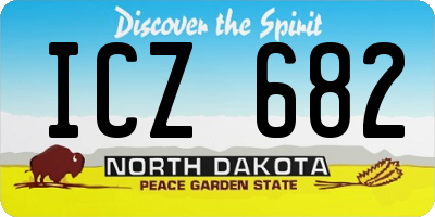 ND license plate ICZ682