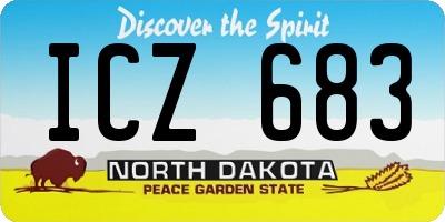 ND license plate ICZ683