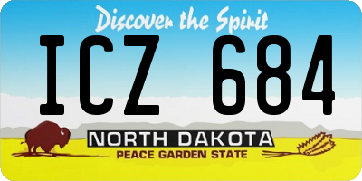 ND license plate ICZ684