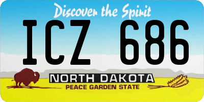 ND license plate ICZ686