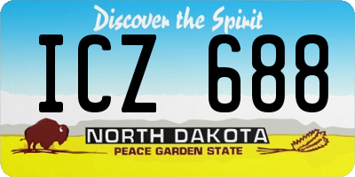 ND license plate ICZ688