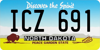 ND license plate ICZ691