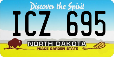 ND license plate ICZ695