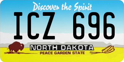 ND license plate ICZ696
