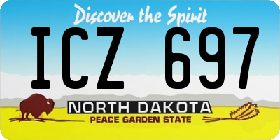 ND license plate ICZ697