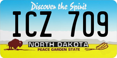 ND license plate ICZ709