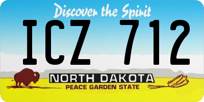ND license plate ICZ712