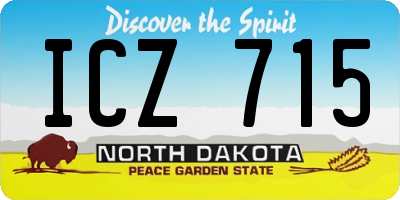 ND license plate ICZ715