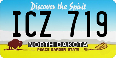 ND license plate ICZ719