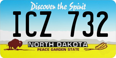 ND license plate ICZ732