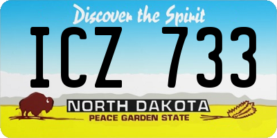 ND license plate ICZ733