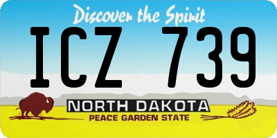 ND license plate ICZ739