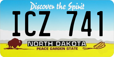 ND license plate ICZ741
