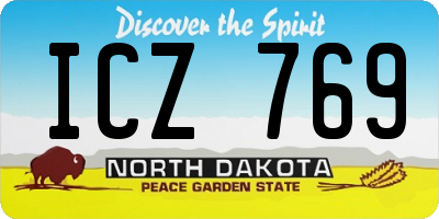 ND license plate ICZ769