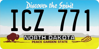 ND license plate ICZ771