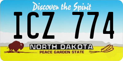 ND license plate ICZ774