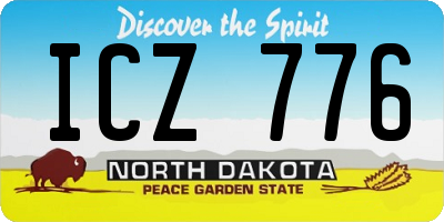 ND license plate ICZ776