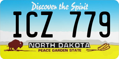 ND license plate ICZ779